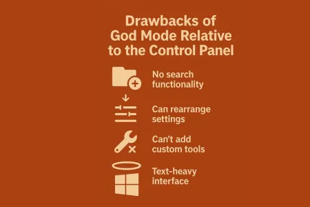 Drawbacks of God Mode Relative to the Control Panel