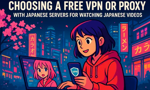 Choosing a Free VPN or Proxy with Japanese Servers for Watching Japanese Videos