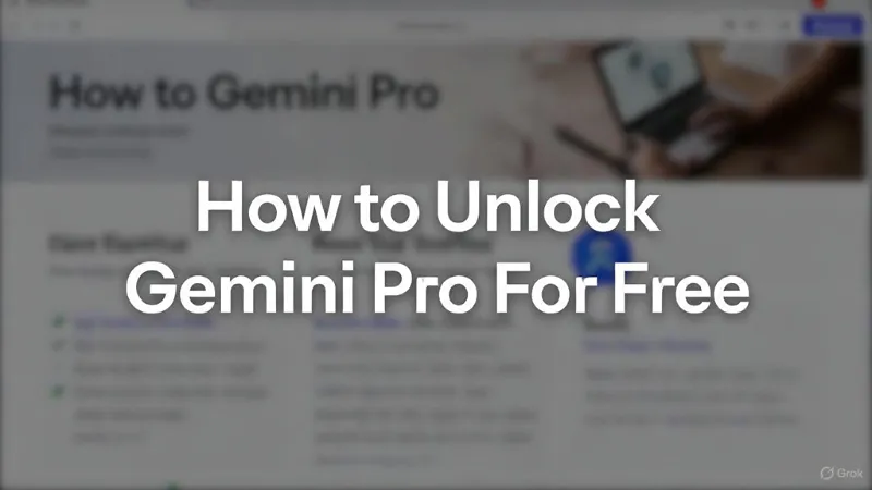 How to Unlock Gemini Pro For Free